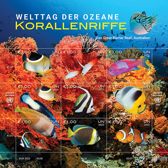 World Oceans Day Stamps - the Florida Reefs in the USA