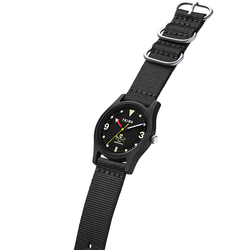 UNDP Shop sea shepherd watch made with recycled plastic. Black watch.