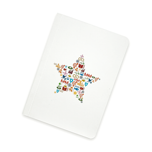 Front cover of the SDGs Mini Notebook in star design