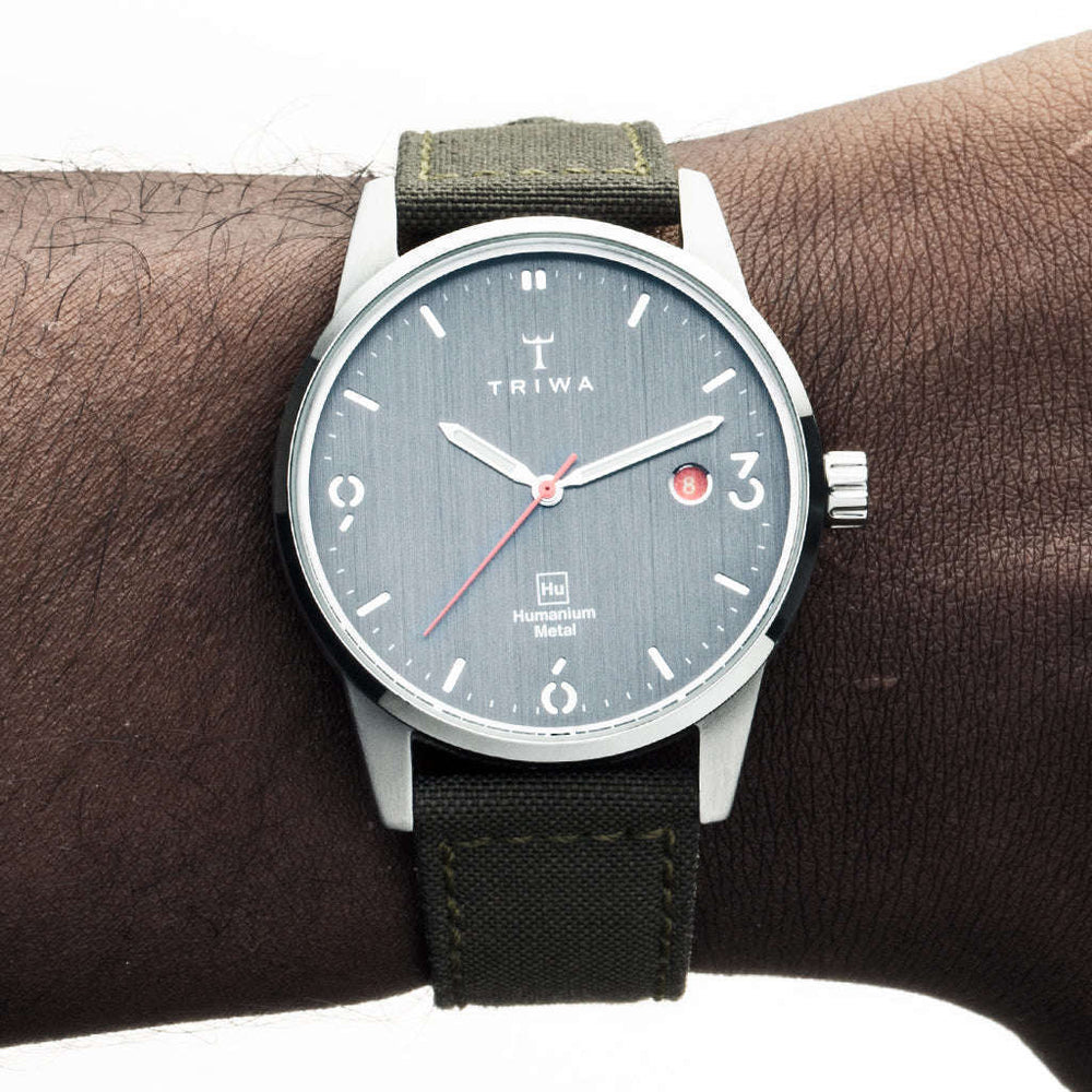 Humanium Metal Watch - Recycled Strap with Dark Grey Dial